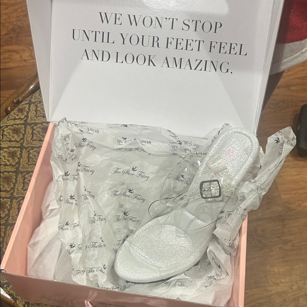 The Shoe Fairy Sparkling Heels - Silver